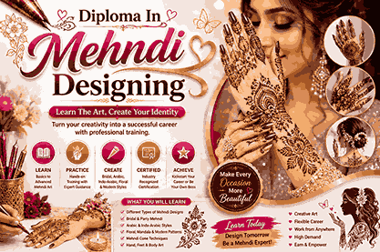 CERTIFICATE IN MEHNDI DESIGN at AICDM Foundation