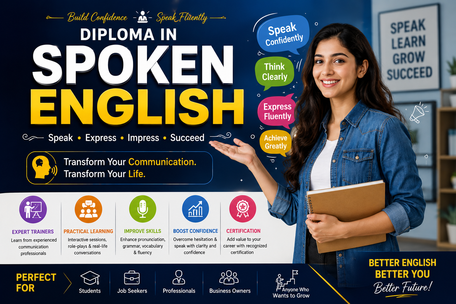 DIPLOMA IN SPOKEN ENGLISH at AICDM Foundation